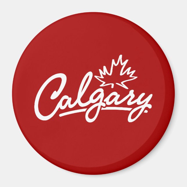 Calgary Leaf Script Magnet (Vorne)