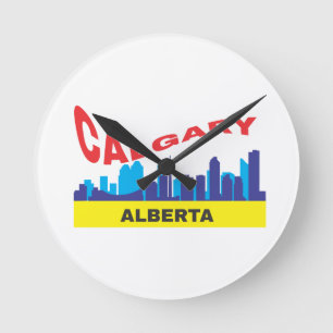 Calgary Runde Wanduhr