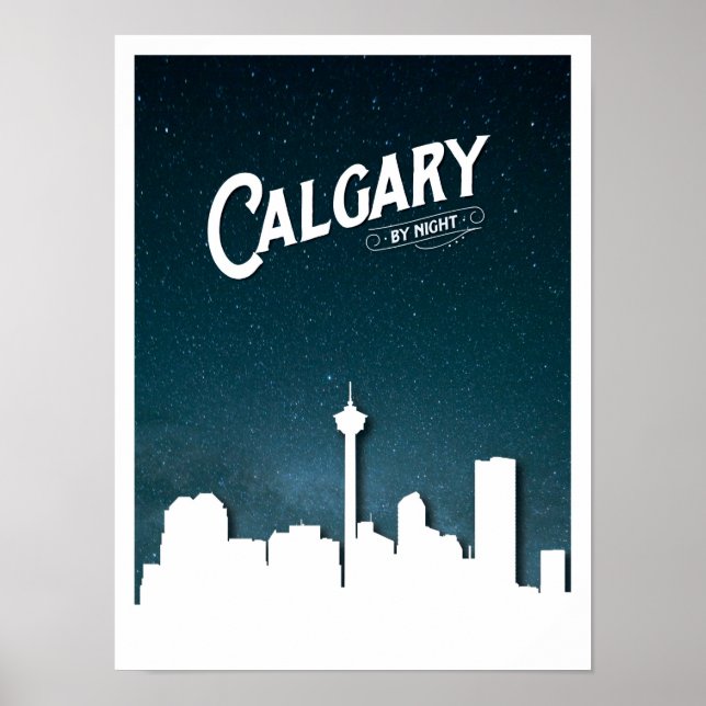 Calgary Skyline by night - Poster (Vorne)