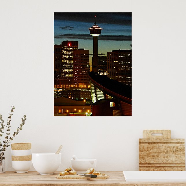 Calgary Skyline Gerahmt Print Poster (Küche)