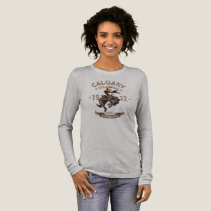 Calgary Stampede Rodeo Langarm für Damen Tri-Blend Shirt