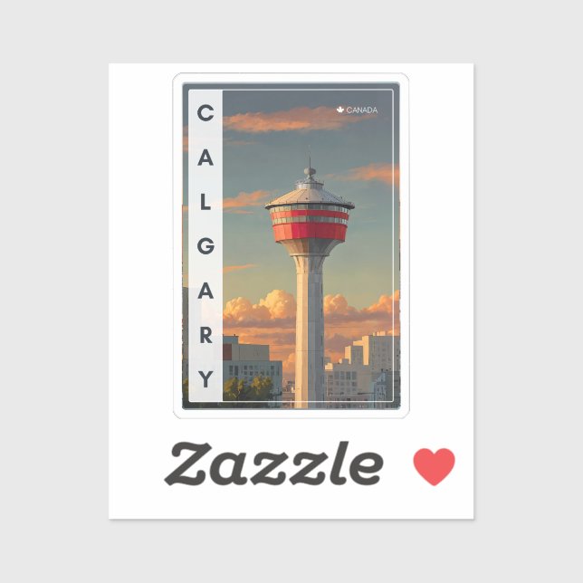 Calgary Tower Aufkleber Souvenir (Blatt)