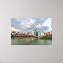 Calgary und die Friedensbrücke Leinwanddruck