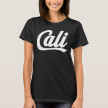 Cali Bold Script Logo (Weiß) für kalifornische Fan