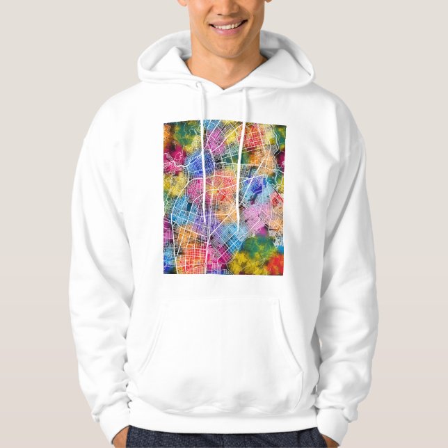 Cali Colombia City Map Hoodie (Vorderseite)