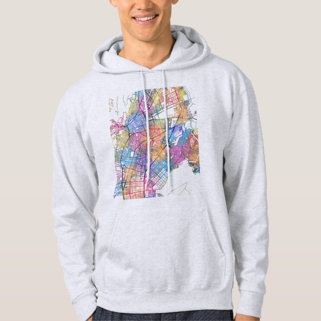 Cali Colombia City Map Hoodie (Vorderseite)