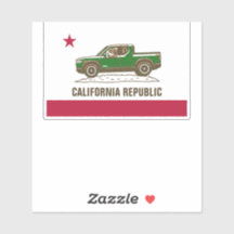 Cali Flag Bär in Truck (Farbe/Text ändern) GRÜNE