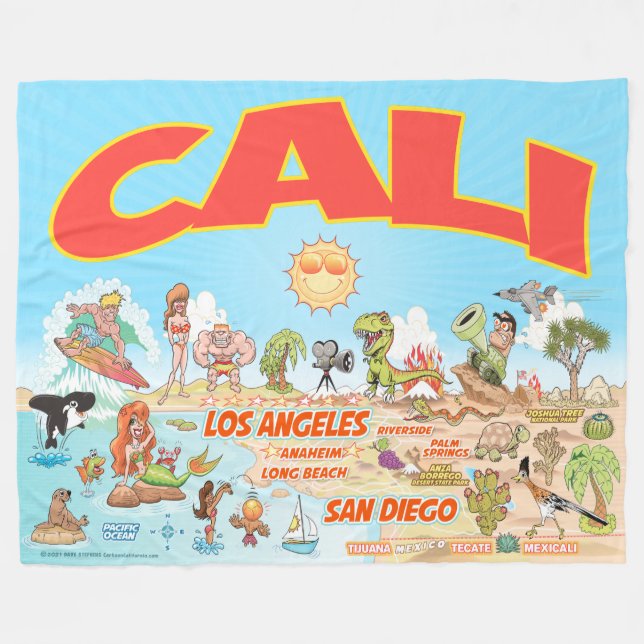CALI Fleece Blanket (Vorderseite (Horizontal))