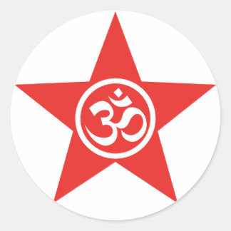Cali☆karma ~ OM-Stern-Aufkleber Runder Aufkleber