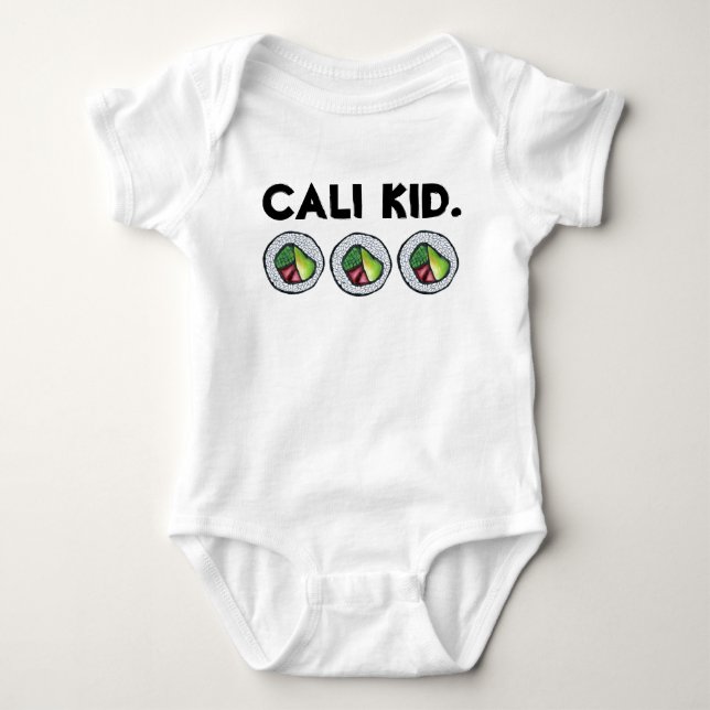 Cali Kid Japanisch Food California Sushi Roll Baby Strampler (Vorderseite)