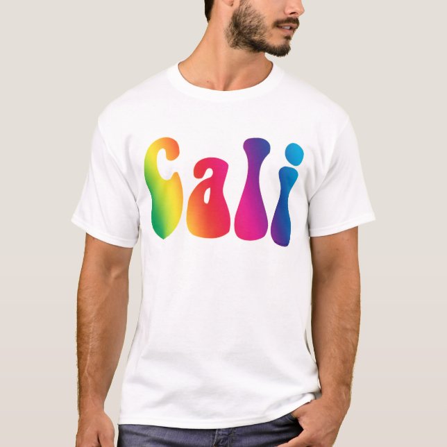 Cali Krawatte-Dye California Hippie-Logo T-Shirt (Vorderseite)