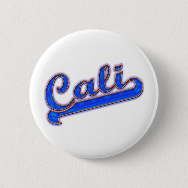 Cali Logo Blue Wave Button (Vorderseite)