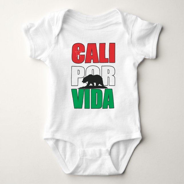 Cali Por Vida! (Kalifornien für das Leben!) Baby Strampler (Vorderseite)