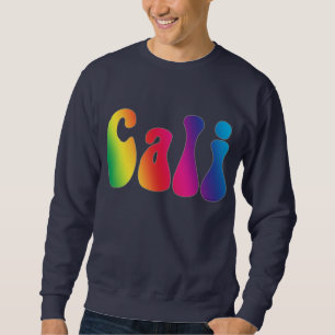 Cali Regenbogen-Kalifornienhippie-Logo-Shirt Sweatshirt