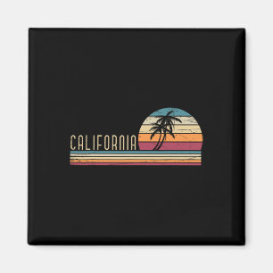 Cali Sommerferien Ca Palmen Usa Retro Calif Magnet