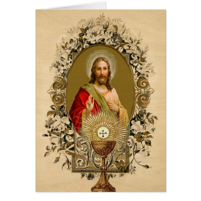 Calice de la Première Communion Jésus catholique H (Devant)