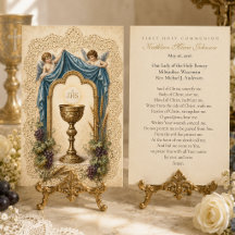 Calice eucharistique vintage Prière de première co