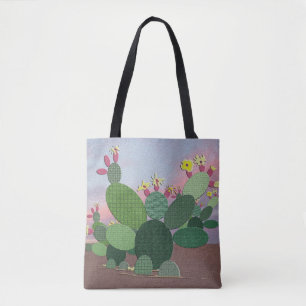 Calico Cactus Allover Tote Bag Tasche