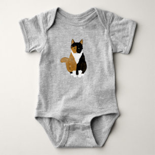 Calico Cat Baby Bodysuit Baby Strampler