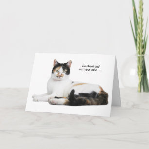 Calico Cat Birthday Card Karte