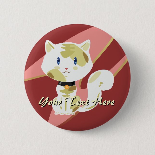 Calico Cat Button (Vorderseite)