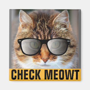 CALICO CAT, CHECK MEOWT MAGNETS