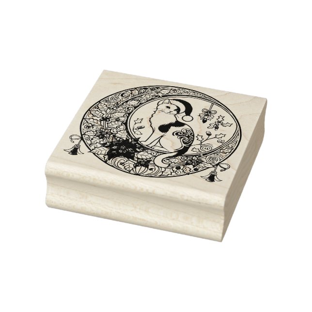 Calico Cat Christmas Gummistempel (Stempel)