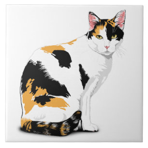 Calico Cat Custom Fliese