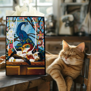 Calico Cat Dragon Red Mittlere Geschenktüte