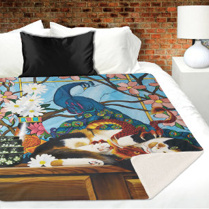 Calico Cat Dragon Red Sherpadecke