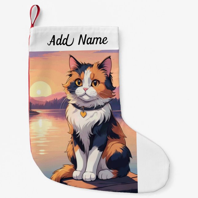 Calico Cat Kleiner Weihnachtsstrumpf (Vorderseite)