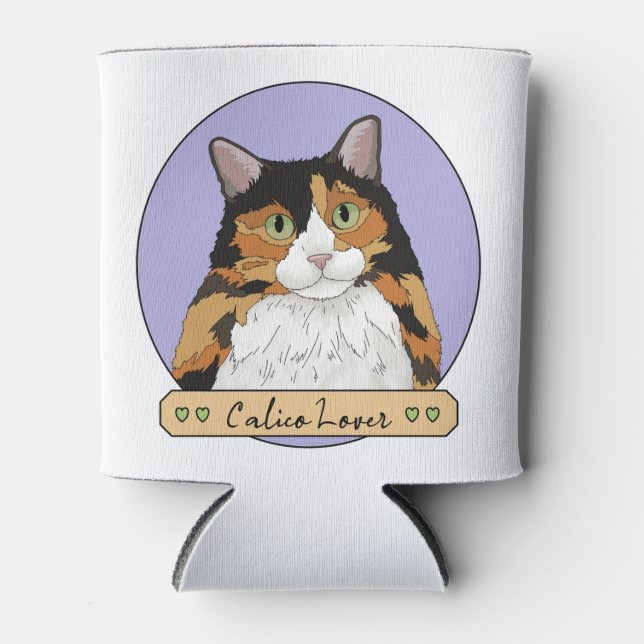Calico Cat Lover Dosenkühler (Vorderseite)