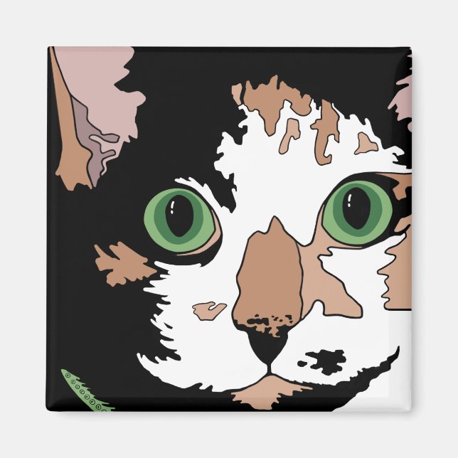 Calico Cat Magnet (Vorne)