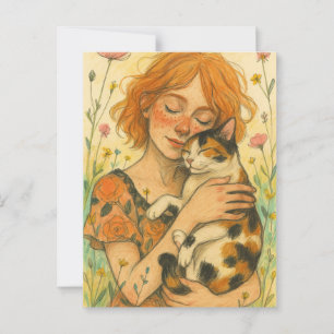 Calico Cat Mama Postkarte