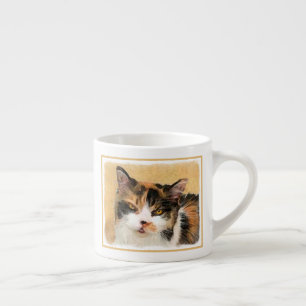 Calico Cat Painting - Niedliche Original Cat Art Espressotasse