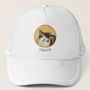 Calico Cat Painting - Niedliche Original Cat Art Truckerkappe