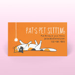 Calico Cat Pet Sitting | Funny Cat | Tierpflege Visitenkarte<br><div class="desc">Lazy calico Katze mit Streichspielzeug. Eine lustige Visitenkarte für Tierpflege, inklusive Heimtierbetreuer, Tierärzte, Heimtierläden und vieles mehr. Eine coole Visitenkarte für Katzenliebhaber in vielen Berufen. Dieses lustige Kitty-Design ist so niedlich, dass Ihre Kunden gewollt werden, es auf dem Display behalten und es mit Freunden zu teilen. Besuchen Sie Jenn's Doodle...</div>