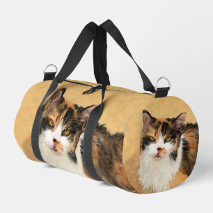 Calico Cat Portrait Malerei Niedliche Kunst Duffle Bag