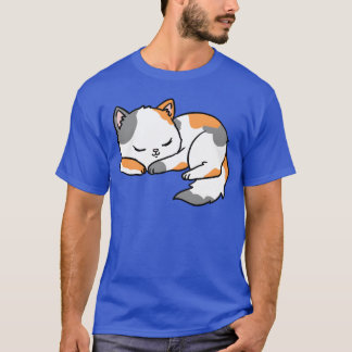 Calico Cat schlafen für Cat Lover Girl T-Shirt