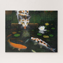Calico Cat und Koi Fish