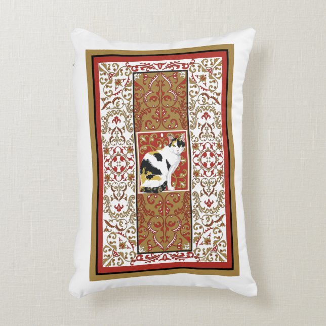 Calico Cat Verziert Custom Dekokissen (Vorderseite(Vertikal))