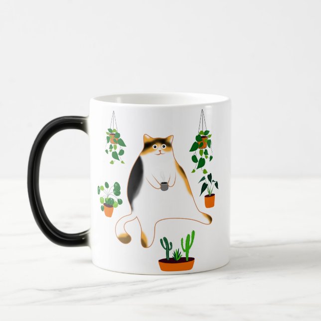 Calico Chat Boire Mug de café, Calico Chat Cadeau  (Gauche)