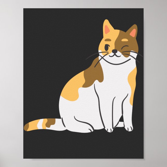 Calico Essential, Calico Portrait, Niedlich Calico Poster (Vorne)