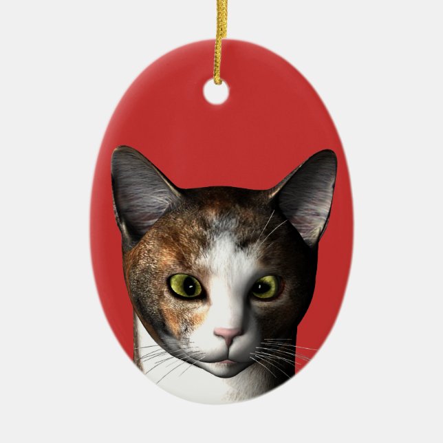 Calico Head Keramikornament (Vorne)