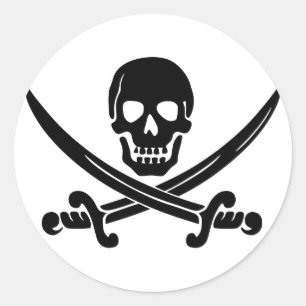 Calico Jack Skull & Schwerter Aufkleber