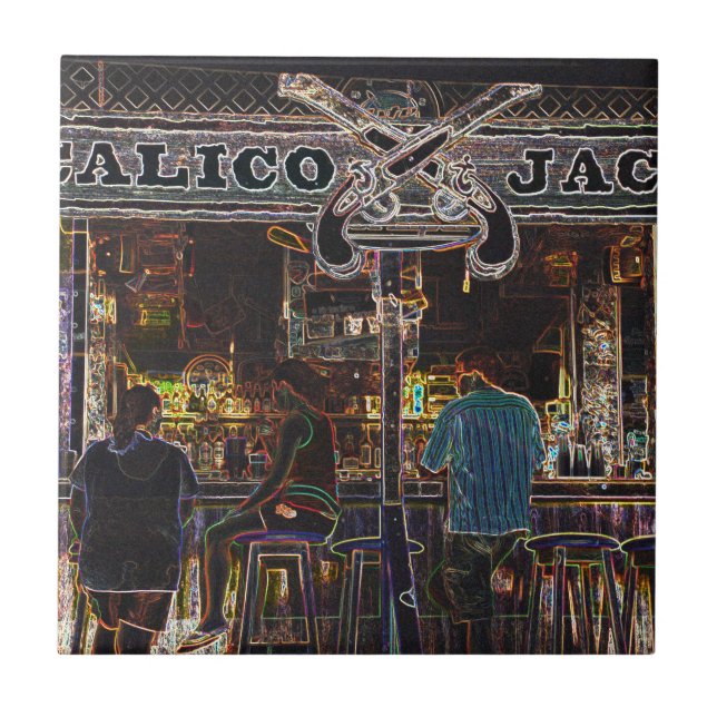 Calico Jacks Grand Cayman Island Fliese (Vorderseite)