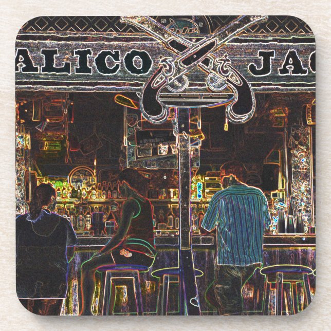 Calico Jacks Grand Cayman Island Getränkeuntersetzer (Vorderseite)