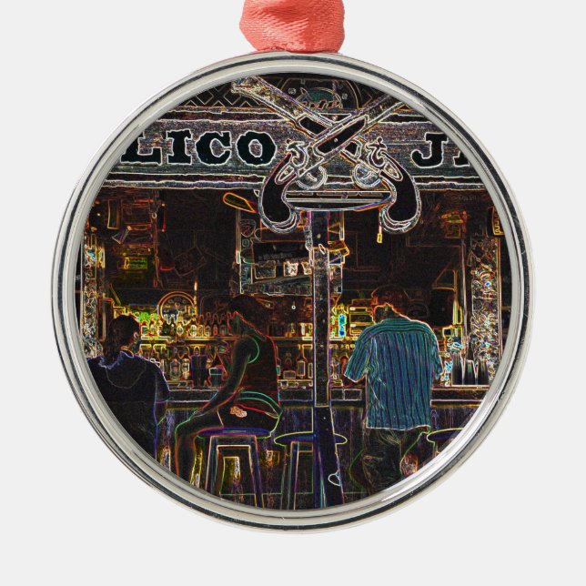 Calico Jacks Grand Cayman Island Silbernes Ornament (Vorne)