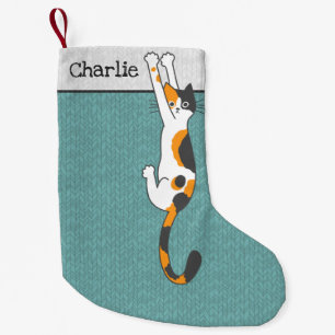 Calico-Katze  Funny Cat Holiday Xmas Kleiner Weihnachtsstrumpf
