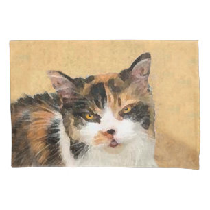 Calico-Katze Malerei - Süße originelle Katzenkunst Kissenbezug